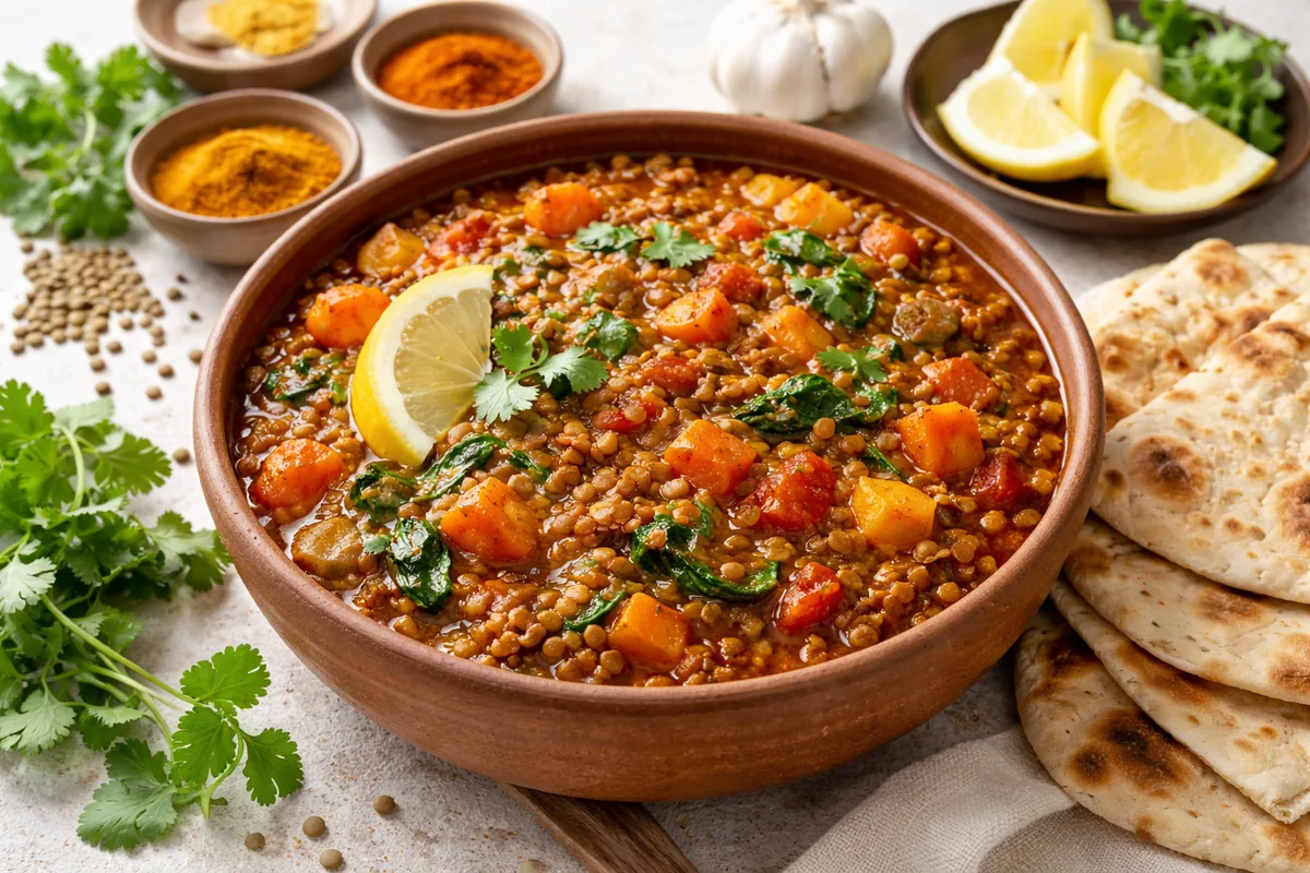 Comment cuisiner des lentilles à la marocaine avec épices et légumes
