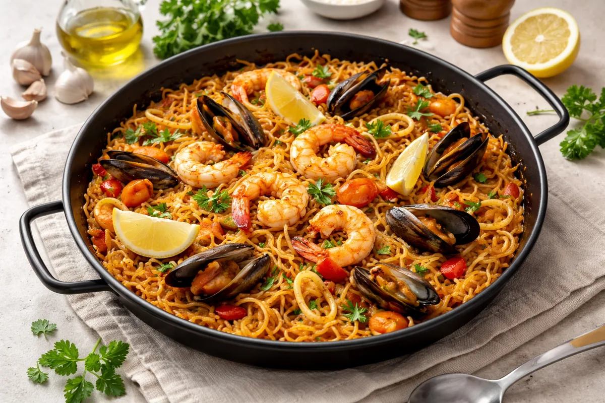 Comment cuisiner une fideua maison simple et savoureuse