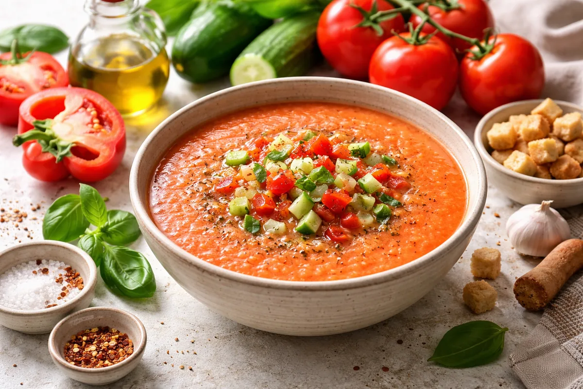 Comment préparer un gazpacho andalou traditionnel en quelques étapes